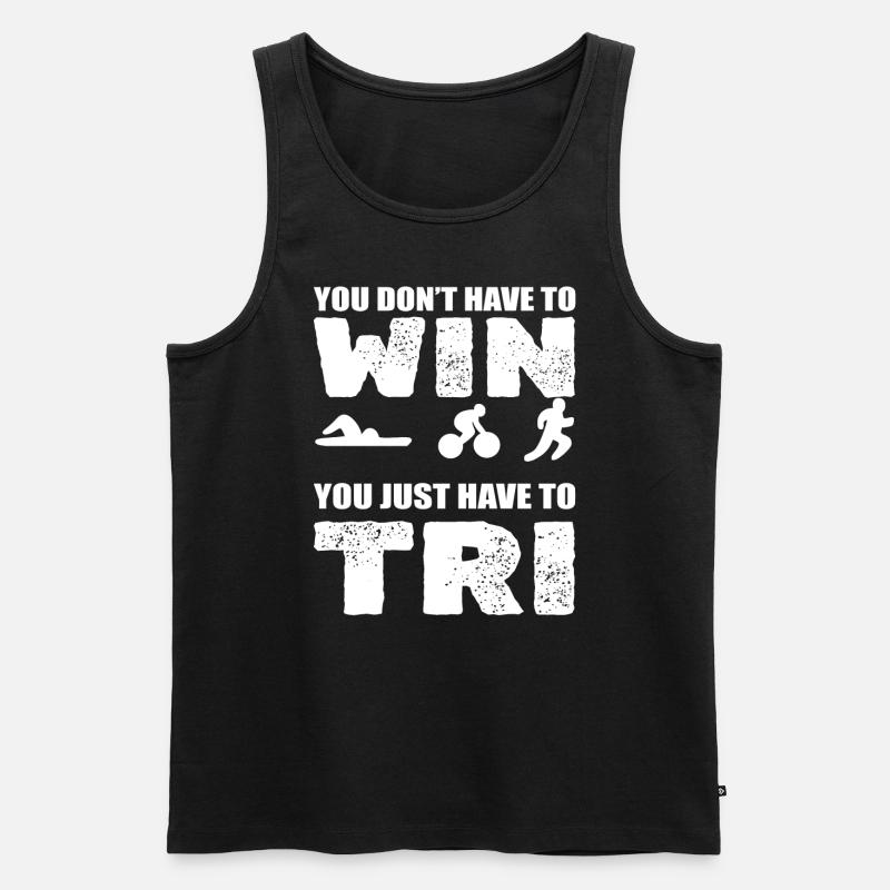 Triathlet Triathlon - Männer Premium Bio Tank Top - Schwarz