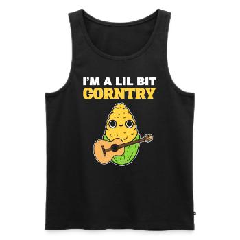 Lustiges Mais-Wortspiel Maisbauer - Männer Premium Bio Tank Top - Schwarz - Vorne - Michal (187cm)