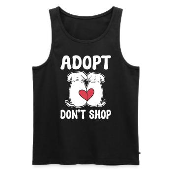 Adopt Don't Shop Haustieradoptionspezialist - Männer Premium Bio Tank Top - Schwarz - Vorne - AI Model Male 178 light (178cm)