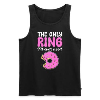 Donut-Liebhaber Donut-Enthusiast - Männer Premium Bio Tank Top - Schwarz - Vorne - Michal (187cm)