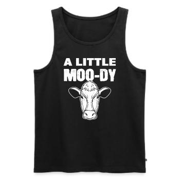 A Little Moo-dy Kühe - Männer Premium Bio Tank Top - Schwarz - Vorne - Michal (187cm)