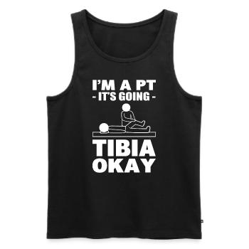 Ich bin ein Pt Professioneller Physiotherapeut - Männer Premium Bio Tank Top - Schwarz - Vorne - AI Model Male 178 light (178cm)