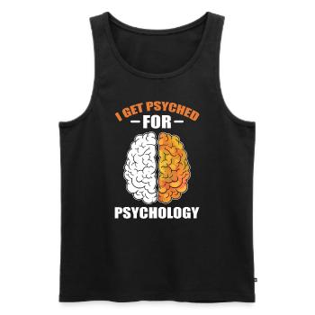 I Get Psyched For Psychology Psychotherapeut - Männer Premium Bio Tank Top - Schwarz - Vorne - Michal (187cm)