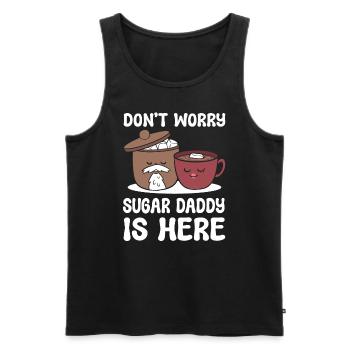 Lustiger Kaffeeliebhaber Kaffee - Männer Premium Bio Tank Top - Schwarz - Vorne - Michal (187cm)