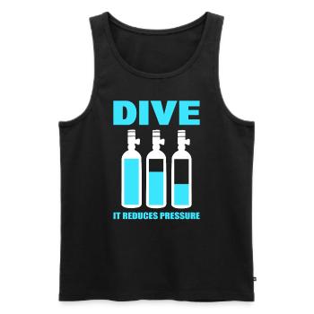 Tauchen unter Wasser Tauchlehrer - Männer Premium Bio Tank Top - Schwarz - Vorne - Michal (187cm)