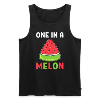One In A Melon Obstverkäufer - Männer Premium Bio Tank Top - Schwarz - Vorne - Michal (187cm)