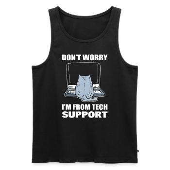 Don't Worry I'm From Tech Support Callcenteragent - Männer Premium Bio Tank Top - Schwarz - Vorne - Michal (187cm)