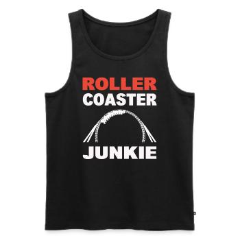 Vergnügungspark Achterbahnfahrt Abenteuer - Männer Premium Bio Tank Top - Schwarz - Vorne - Michal (187cm)