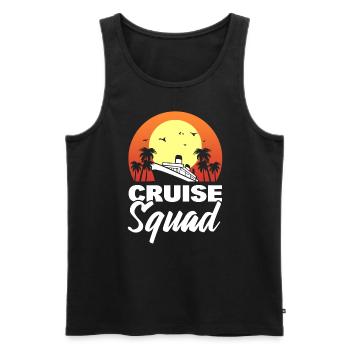 Cruise Squad Kapitän - Männer Premium Bio Tank Top - Schwarz - Vorne - AI Model Male 178 light (178cm)