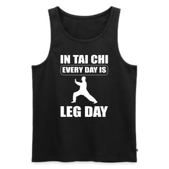 Tai Chi Kampfkunst Tai Chi Meister - Männer Premium Bio Tank Top - Schwarz - Vorne - AI Model Male 178 light (178cm)