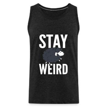 Stay Weird Hirt - Männer Premium Bio Tank Top - Anthrazit - Vorne - Alexander (188cm)