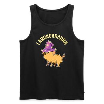 Labracadabra Zauberer - Männer Premium Bio Tank Top - Schwarz - Vorne - Michal (187cm)