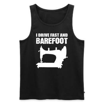 I Drive Fast And Barefoot Schneider - Männer Premium Bio Tank Top - Schwarz - Vorne - Michal (187cm)