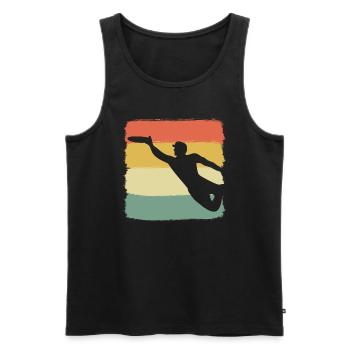 Ultimate Frisbee-Spieler - Männer Premium Bio Tank Top - Schwarz - Vorne - Michal (187cm)