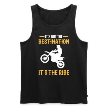 It's Not The Destination It's The Ride Motorrad - Männer Premium Bio Tank Top - Schwarz - Vorne - AI Model Male 178 light (178cm)