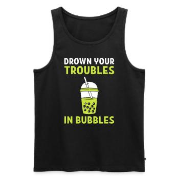Drown Your Troubles In Bubbles Milch Teemacher - Männer Premium Bio Tank Top - Schwarz - Vorne - Michal (187cm)