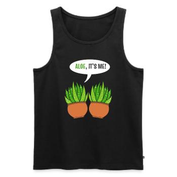 Aloe Vera Wortspiele Gärtner - Männer Premium Bio Tank Top - Schwarz - Vorne - AI Model Male 178 light (178cm)
