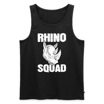Rhino Squad Zoologe - Männer Premium Bio Tank Top - Schwarz - Vorne - AI Model Male 178 light (178cm)