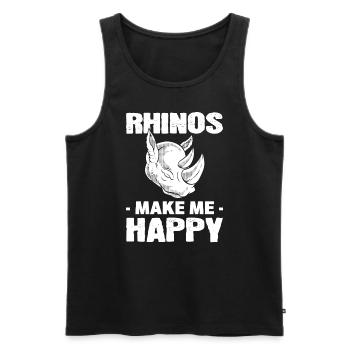 Safari Tierliebhaber Tierpfleger - Männer Premium Bio Tank Top - Schwarz - Vorne - Michal (187cm)