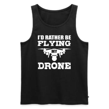 Fliegende Drohne Drohnenliebhaber - Männer Premium Bio Tank Top - Schwarz - Vorne - Michal (187cm)
