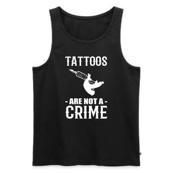 Tattoo Liebhaber Tätowierer - Männer Premium Bio Tank Top - Schwarz - Vorne - Michal (187cm)