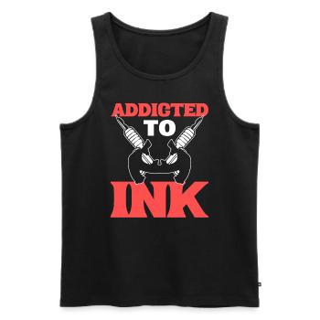 Addicted To Ink Tattoo-Künstler - Männer Premium Bio Tank Top - Schwarz - Vorne - Michal (187cm)