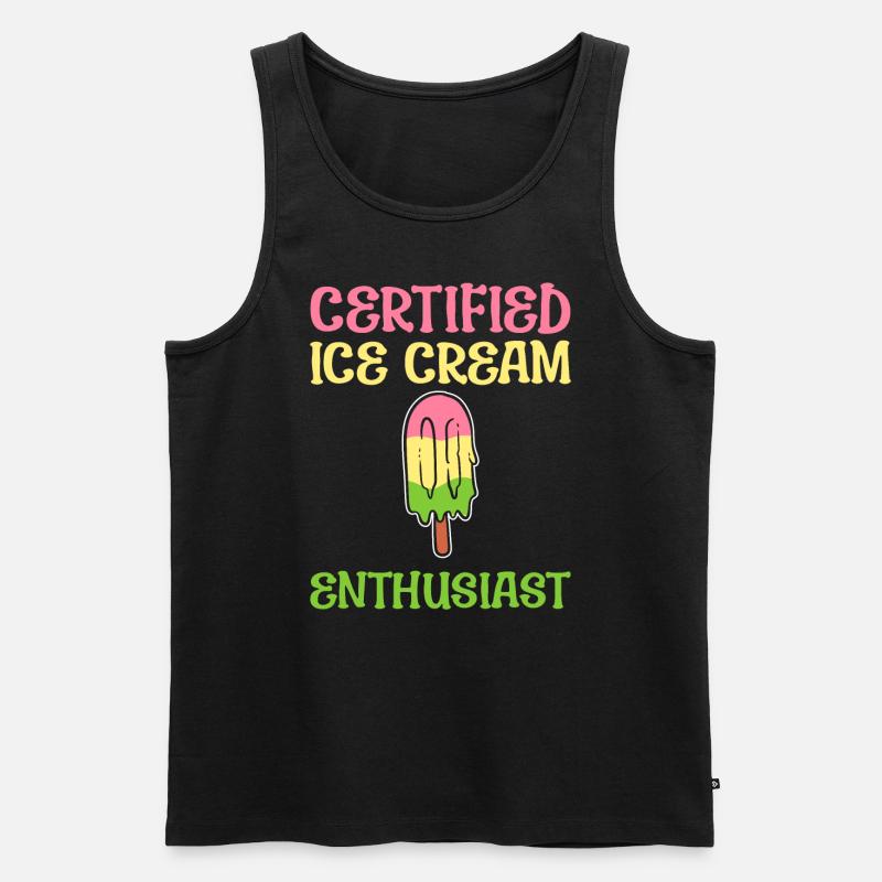 Eisliebhaber - Männer Premium Bio Tank Top - Schwarz