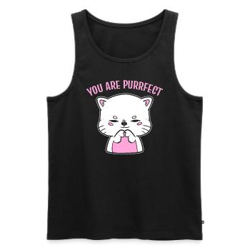 You Are Purrfect Katze Groomer - Männer Premium Bio Tank Top - Schwarz - Vorne - AI Model Male 178 light (178cm)