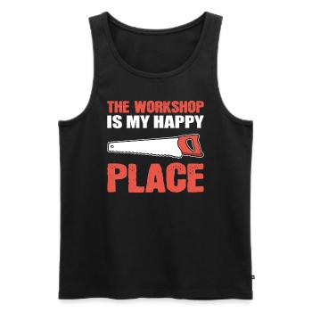 Holzarbeiter Vater Tischler - Männer Premium Bio Tank Top - Schwarz - Vorne - AI Model Male 178 light (178cm)