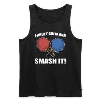 Tischtennis Sport Tischtennis Champion - Männer Premium Bio Tank Top - Schwarz - Vorne - Michal (187cm)