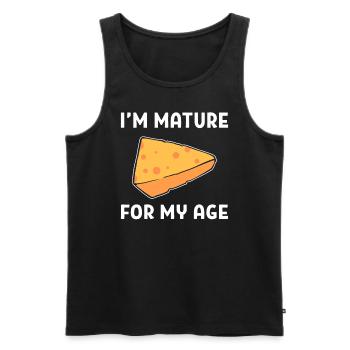Lustiger Käse Wortspiel Käsemacher - Männer Premium Bio Tank Top - Schwarz - Vorne - Michal (187cm)