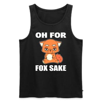Oh For Fox Sake Tierarzt - Männer Premium Bio Tank Top - Schwarz - Vorne - AI Model Male 178 light (178cm)