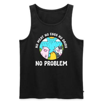 Tierliebhaber Veganer Aktivist - Männer Premium Bio Tank Top - Schwarz - Vorne - AI Model Male 178 light (178cm)