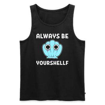 Sea Shell Pun Muschelsammler - Männer Premium Bio Tank Top - Schwarz - Vorne - AI Model Male 178 light (178cm)