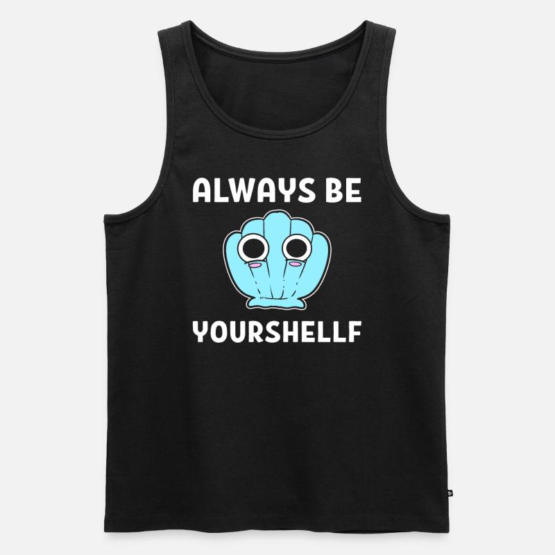 Sea Shell Pun Muschelsammler - Männer Premium Bio Tank Top - Schwarz