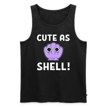 Sea Shell Pun Conchologe - Männer Premium Bio Tank Top - Schwarz - Vorne - AI Model Male 178 light (178cm)