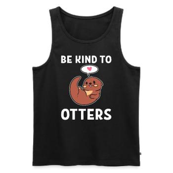 Be Kind To Otters Meeresbiologe - Männer Premium Bio Tank Top - Schwarz - Vorne - Michal (187cm)