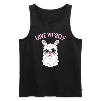Love Yo'self Bauer - Männer Premium Bio Tank Top - Schwarz - Vorne - AI Model Male 178 light (178cm)