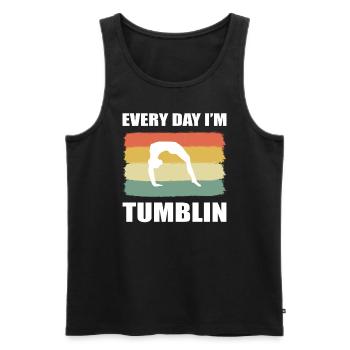 Every Day I'm Tumblin Turner Trainer - Männer Premium Bio Tank Top - Schwarz - Vorne - Michal (187cm)
