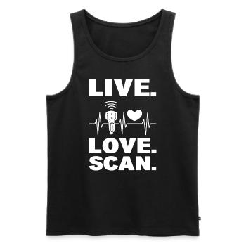 Live Love Scan Röntgentechniker - Männer Premium Bio Tank Top - Schwarz - Vorne - AI Model Male 178 light (178cm)