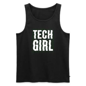 Tech Girl Programmiererin - Männer Premium Bio Tank Top - Schwarz - Vorne - Michal (187cm)