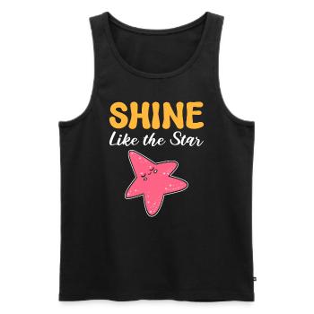 Shine Like The Star Aquaristin - Männer Premium Bio Tank Top - Schwarz - Vorne - AI Model Male 178 light (178cm)