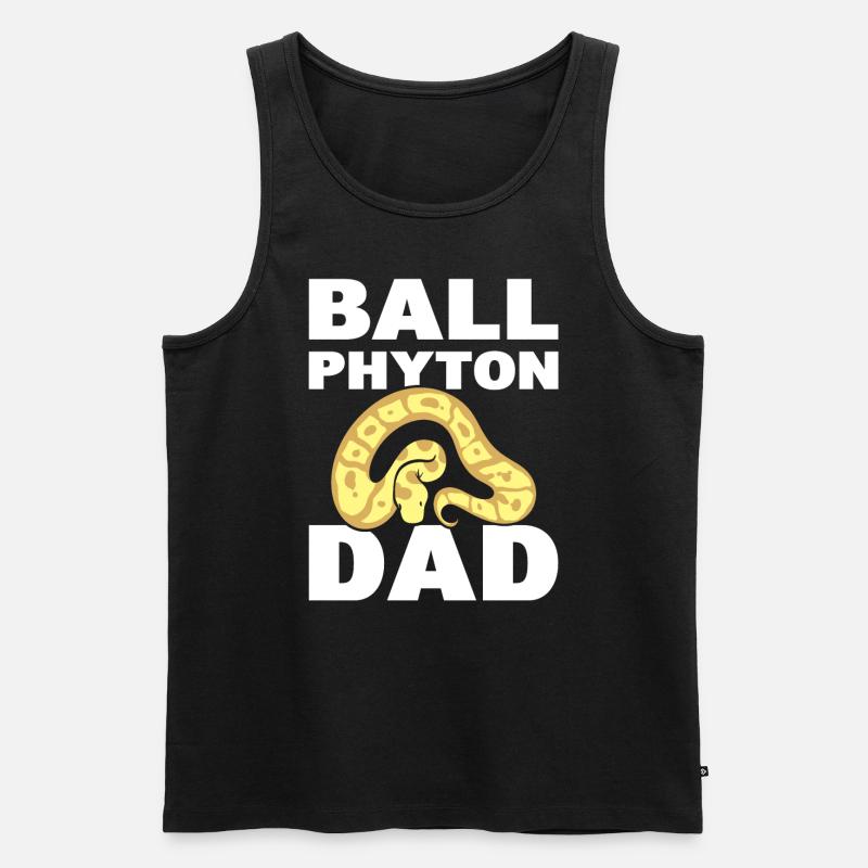 Ball Python Dad Serpentologe - Männer Premium Bio Tank Top - Schwarz