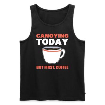 Canyoning Humor Feder - Männer Premium Bio Tank Top - Schwarz - Vorne - Michal (187cm)