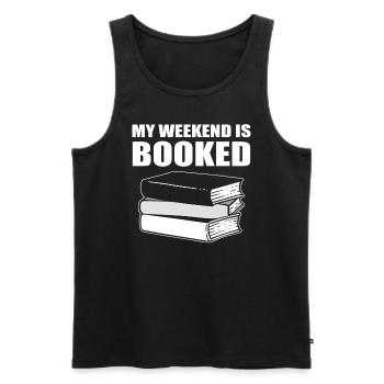 My Weekend Is Booked Korrektor - Männer Premium Bio Tank Top - Schwarz - Vorne - Michal (187cm)