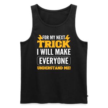 Magier Humor Zauberer - Männer Premium Bio Tank Top - Schwarz - Vorne - Michal (187cm)