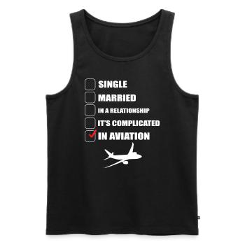 Flugbegleiter Humor Kabinenbesatzung - Männer Premium Bio Tank Top - Schwarz - Vorne - Michal (187cm)