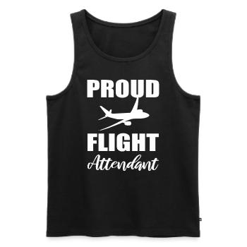 Stewardess Flugbegleiter Airline -Stewardess - Männer Premium Bio Tank Top - Schwarz - Vorne - Michal (187cm)