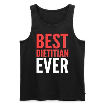 Gesund und Fit Ernährungsberater - Männer Premium Bio Tank Top - Schwarz - Vorne - AI Model Male 178 light (178cm)
