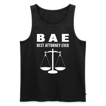 BAE Best Attorney Ever Rechtsanwalt - Männer Premium Bio Tank Top - Schwarz - Vorne - AI Model Male 178 light (178cm)